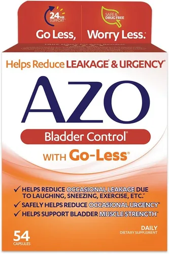 Vista 5 de AZO Control de vejiga con Go-Less para alivio de urgencia y fugas 72 y 54 cápsulas