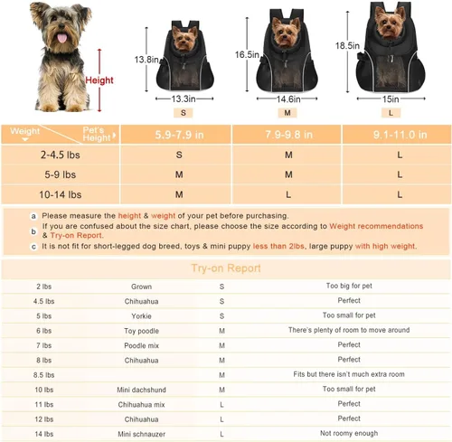 Vista 4 de WOYYHO Mochila portadora de perros para mascotas, mochila frontal