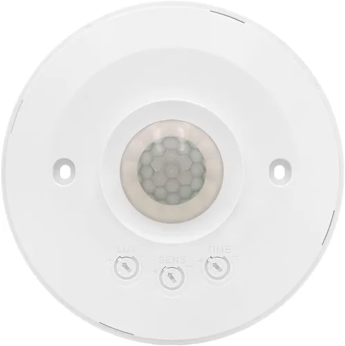 Vista 4 de Maxxima Sensor de ocupación PIR de 360 grados para montaje en techo, sensor de movimiento con cable duro, compatible con LED de 120 V, solución