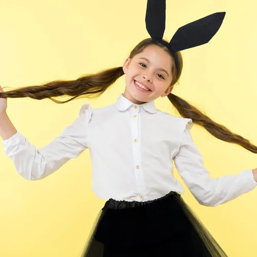 Vista 5 de Conjunto de accesorios de conejo para mujer diadema de orejas de conejo puños corbatín cola de conejo para Halloween Navidad