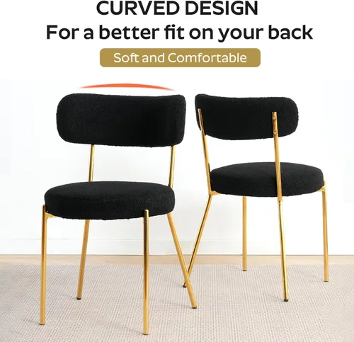 Vista 6 de Juego de mesa de comedor ovalada moderna de 70 pulgadas con 6 sillas de tela Boucle, mesa de MDF y base resistente a rayas, muebles de cocina