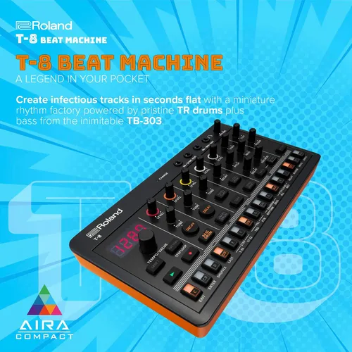 Vista 4 de Roland Paquete de máquinas de música portátiles AIRA Compact J-6 y T-8 JUNO Synth & TR Drums