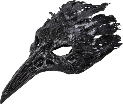 Vista 2 de ILOVEMASKS Long Nose Raven Crow Skull Halloween Costume Masquerade Party Full Face Mask