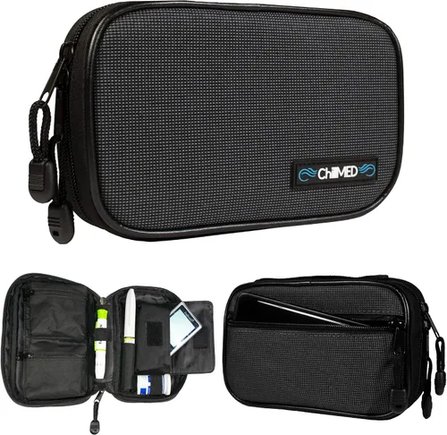 Vista 10 de ChillMed® Companion - Estuche para medidor de glucosa, bolsa de suministro para diabéticos, organizador para viajes y transporte de insulina y otros