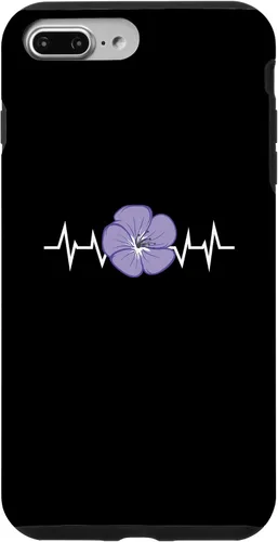 Vista 9 de iPhone 15 Purple Flower Blossom Heartbeat Flower Lover Purple Flower Case