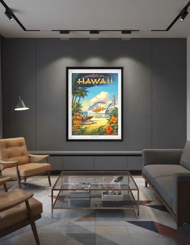 Vista 7 de Pride of Hawaii Cruise Ship - Aloha Towers Honolulu Harbor - Póster de viaje hawaiano vintage por Kerne Erickson - Impresión artística maestra