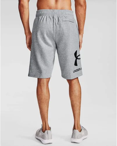 Vista 4 de Under Armour Pantalones cortos Rival Fleece Big Logo para hombre, Negro