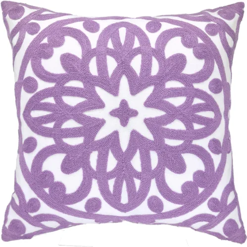 Vista 36 de Alysheer Funda de almohada decorativa bordada de 18 x 18 pulgadas, acogedora y fresca funda de cojín bohemia con diseño de mandala chic de punto