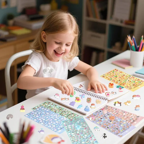 Vista 3 de SHANGRLA Más de 600 mini calcomanías hinchadas – Lindas calcomanías pequeñas Kawaii 3D para niños, niñas, adultos – Micro adhesivo japonés