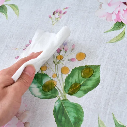 Vista 86 de LIBERECOO Mantel redondo de vinilo ajustable con reverso de franela, borde elástico, impermeable, resistente a las manchas, mantel lavable