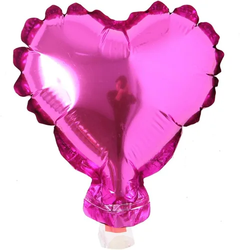 Vista 19 de 5 unids/lote Mini globos de papel de aluminio con forma de corazón de estrella de 5 pulgadas, globos inflables para boda, cumpleaños, baby shower