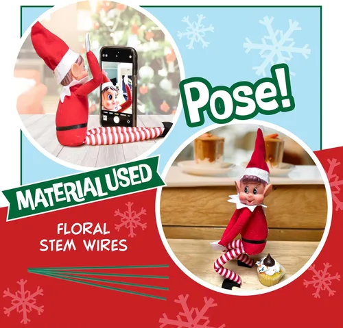 Vista 5 de SCS Direct Elf Upgrade Kit completo de bricolaje - Pose, cuelga, dobla tu elfo de Navidad - Todo lo que necesitas para hacer que tu muñeca