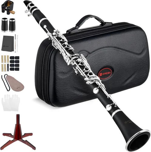 Vista 9 de Kit de clarinete Bb para estudiantes principiantes, sistema francés de 17