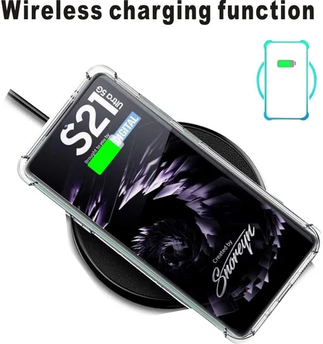 Vista 5 de Funda transparente para teléfono Samsung Galaxy S21 Plus 5G de 6.8 pulgadas Samsung Galaxy S21 Ultra 5G Clear Phone Case Shockproof Flexible TPU