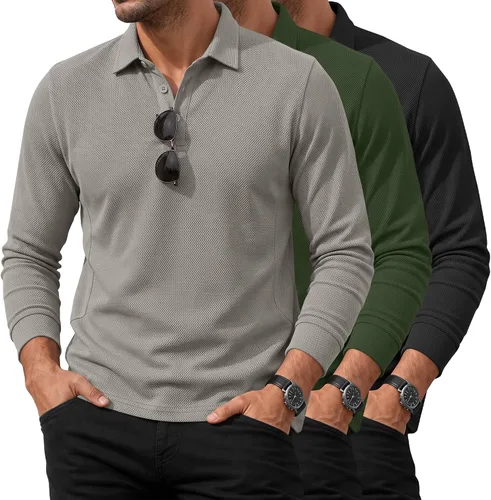 Vista 9 de Neer Paquete de 3 camisetas tipo polo para hombre