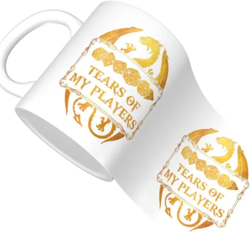 Vista 2 de Taza de café con diseño de lágrimas de mis jugadores de Dungeons And Dragons de 11 oz