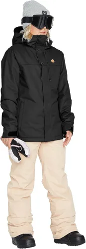 Vista 4 de Volcom Chaqueta con capucha Bolt para mujer con aislamiento para snowboard y esquí Negro