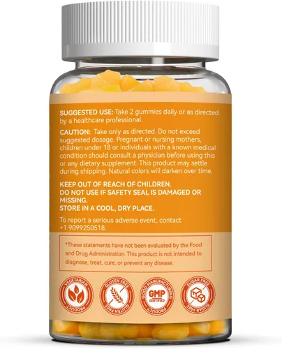 Vista 5 de Gomitas de vitamina B2, suplemento de riboflavina de 400 mg con magnesio para adultos, gomitas B2 para alivio de la migraña* y apoyo del sistema