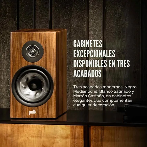 Vista 6 de Polk Audio Reserve R200 - Par de altavoces grandes para estantería, color Negro