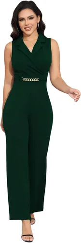 Vista 15 de DeftSharp Overol largo y elegante para mujer, sexy, para cóctel, fiesta, club, casual, para trabajo
