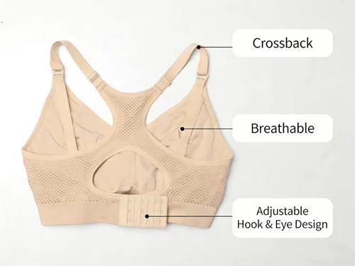 Vista 7 de iloveSIA Sostén para lactancia para mamás que amamantan, sostén sin costuras y con soporte para dormir para maternidad posparto S-2XL pack de 3