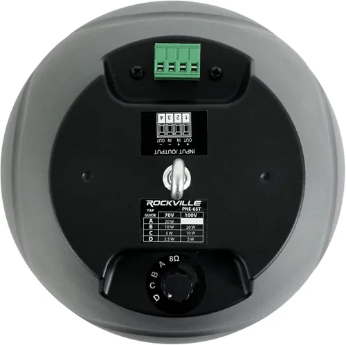 Vista 5 de Rockville PEN-65T - Altavoces colgantes negros de 6.5 pulgadas, 70 V/100 V, para restaurantes, bares o espacios comerciales, opción de 45 W 8