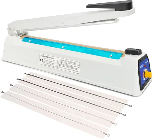 Vista 13 de Sellador térmico de 16 pulgadas para bolsas de plástico, sellador térmico de bolsas de plástico de metal, sellador térmico de bolsas de mylar
