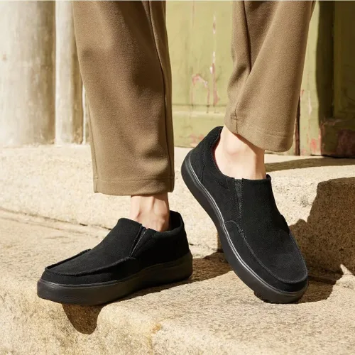 Vista 6 de OrthoComfoot Mocasines ortopédicos sin cordones para hombre mocasines casuales con soporte de arco para fascitis plantar, cómodos zapatos de vestir