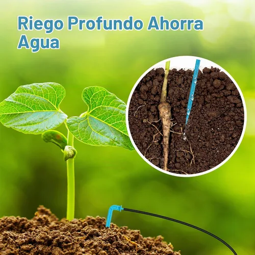 Vista 5 de Sistema de riego solar Biling 8W con batería para jardín Automatic Drip Irrigation Kit with Digital Programmable Timing Modes, Solar Watering
