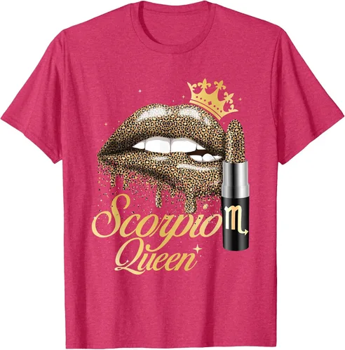 Vista 9 de Scorpio Queen - Zodiac Sign Horoscope Birthday T-Shirt Negro