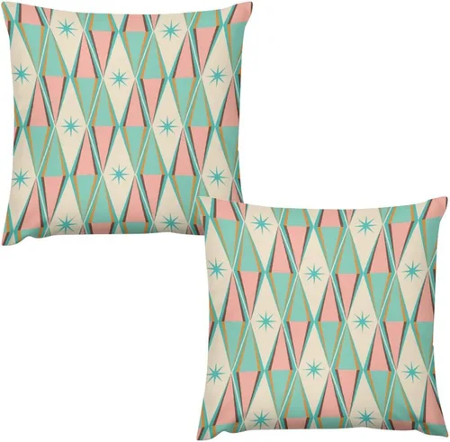 Vista 37 de Juego de 2 fundas de almohada florales retro de los años 70, Groovy Funky Hippie Flor Naranja Estética Boho Fundas de Almohada de 16 x 16 pulgadas