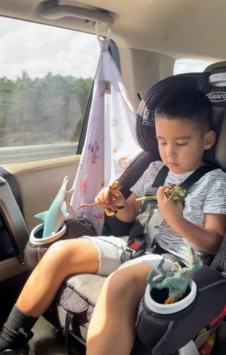 Vista 8 de Parasol multiusos para ventana de automóvil para bebés y niños pequeños, se puede utilizar como una funda de lactancia y funda de asiento