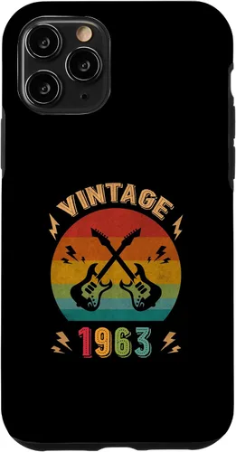 Vista 29 de Vintage 1963 Birthday Guitar Player 63th Guitarist Birthday Case for iPhone 17