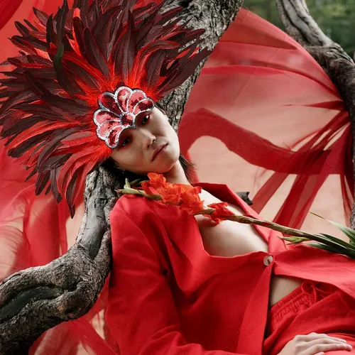 Vista 8 de HOMELEX Tocado de plumas negras para mujer, accesorios de carnaval caribeño