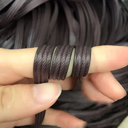Vista 4 de Ratán plástico sintético, cuatro líneas que tejen material de ratán de plástico, material de reparación de mimbre, kit de reparación de muebles