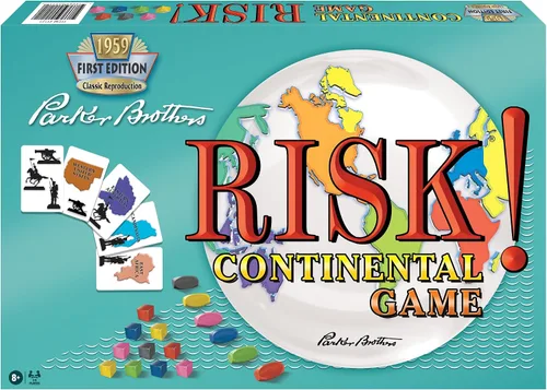 Vista 2 de Riesgo. Reproducción del clásico juego de mesa de 1959 primera edición, ninguno , Multicolor Original Artwork and Components, Winning Moves