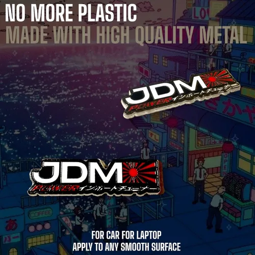 Vista 7 de Pegatina de metal JDM de anime para coche y portátil