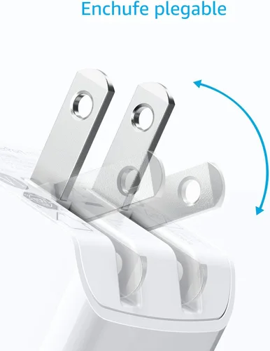 Vista 4 de Anker - Paquete de 2 unidades de bloque de carga USB A de 12W con dos puertos y enchufe plegable, caja de carga, cubo para iPhone 16 15 14 13 12 Pro