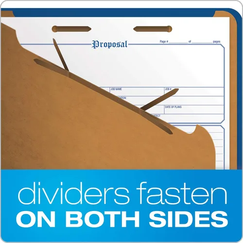 Vista 4 de Pendaflex - Carpetas clasificadoras, 2 divisores, sujetadores de 2 pulgadas, tamaño carta, azul oscuro, 10 por caja (24132P) (Paquete de 5)
