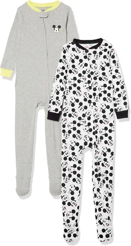 Vista 13 de Amazon Essentials Disney Marvel Star Wars - Pijama unisex de algodón con pies para bebés y niños pequeños, paquete múltiple