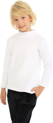 Vista 3 de Mud Kingdom Camisas de forro polar para niños, cuello alto, tops suaves unisex