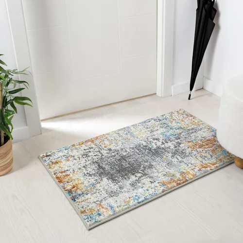 Vista 24 de LUXE WEAVERS Alfombra Artística de Área, Azul Oscuro-Azul Claro 2x3 Artistic, Cozy, Medium Pile