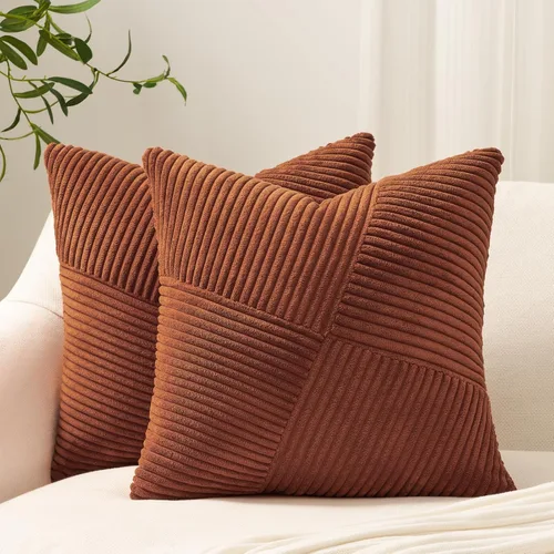 Vista 29 de Topfinel Juego de 2 fundas de almohada decorativas negras de 16 x 16 pulgadas para sofá, cama, decoración rústica estilo bohemio para el hogar