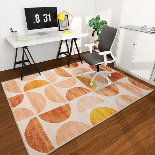 Vista 67 de Tapete para silla de oficina para suelo de madera dura, 48"x36" tapete protector de escritorio de computadora de fácil deslizamiento para silla Hoja