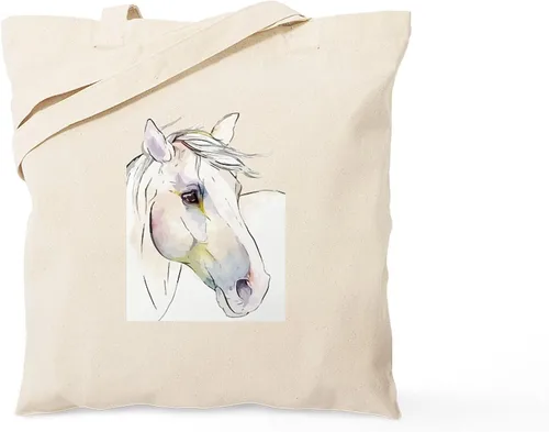 Vista 11 de CafePress Id Rather Be Riding! Bolsa de mano de caballo Bolsa de lona natural, bolsa de compras de tela, Caqui