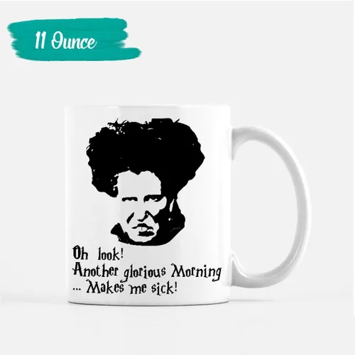 Vista 3 de WeGotGood Taza de café Hocus Pocus con texto en inglés «Otra gloriosa mañana» de Halloween