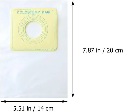 Vista 7 de EXCEART Bolsa de ostomía desechable de plástico transparente para iseostomía, bolsa de cuidado de ileostomía, bolsa de cuidado de ileostomía, 60 uds