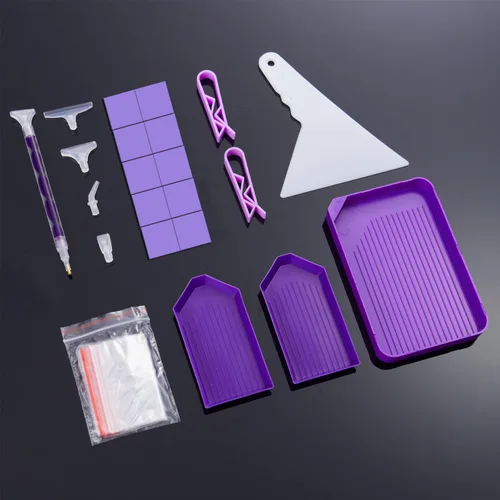 Vista 8 de KTCLCATF Kit de Herramientas y Accesorios para Pintura de Diamantes DIY de Múltiples Tamaños, Bolígrafos de Pintura para Adultos para Hacer Arte
