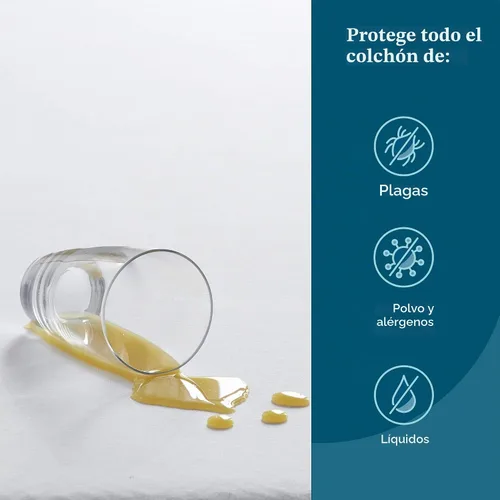 Vista 2 de Lucid Protector de colchón de rayón de bambú, supersuave, impermeable - Protección contra polvo y ácaros, Completo