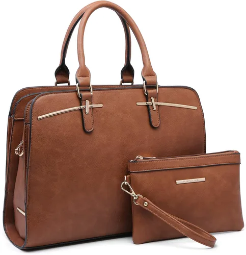 Vista 16 de Dasein - Juego de bolso y monedero para mujer, set de 2 piezas con 3 compartimentos, bolso con asa superior y correa para el hombro